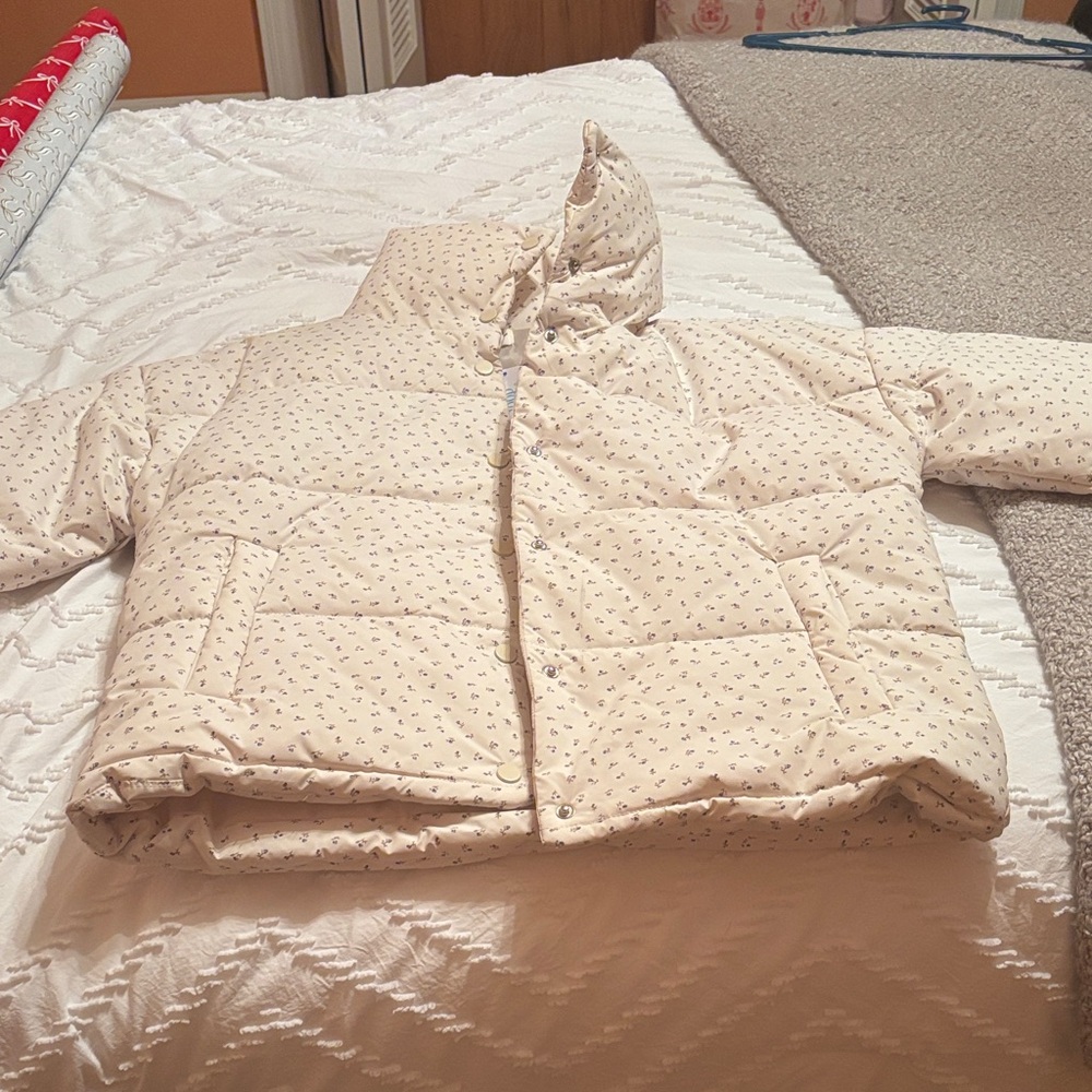 She + Sky Cream Puffer Jacket
